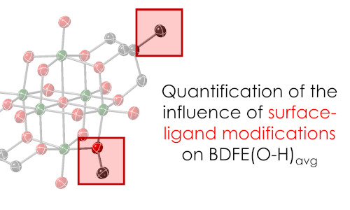 Impact of Surface Ligand Identity and Density on the Thermodynamics of H-atom Uptake at Polyoxovanadate-alkoxide Surfaces